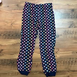 colorful flowered pajama pants